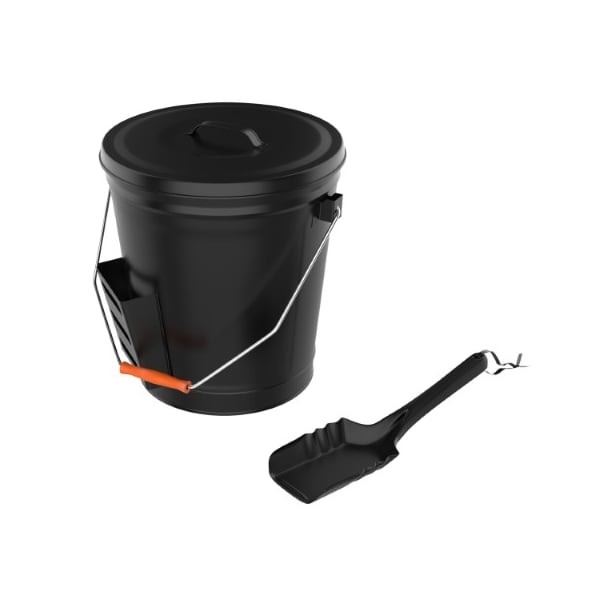 Hastings Home Ash Bucket with Lid- 4.75 Gallon